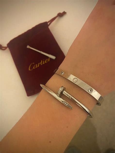 silver cartier bracelet|silver cartier bracelet used.